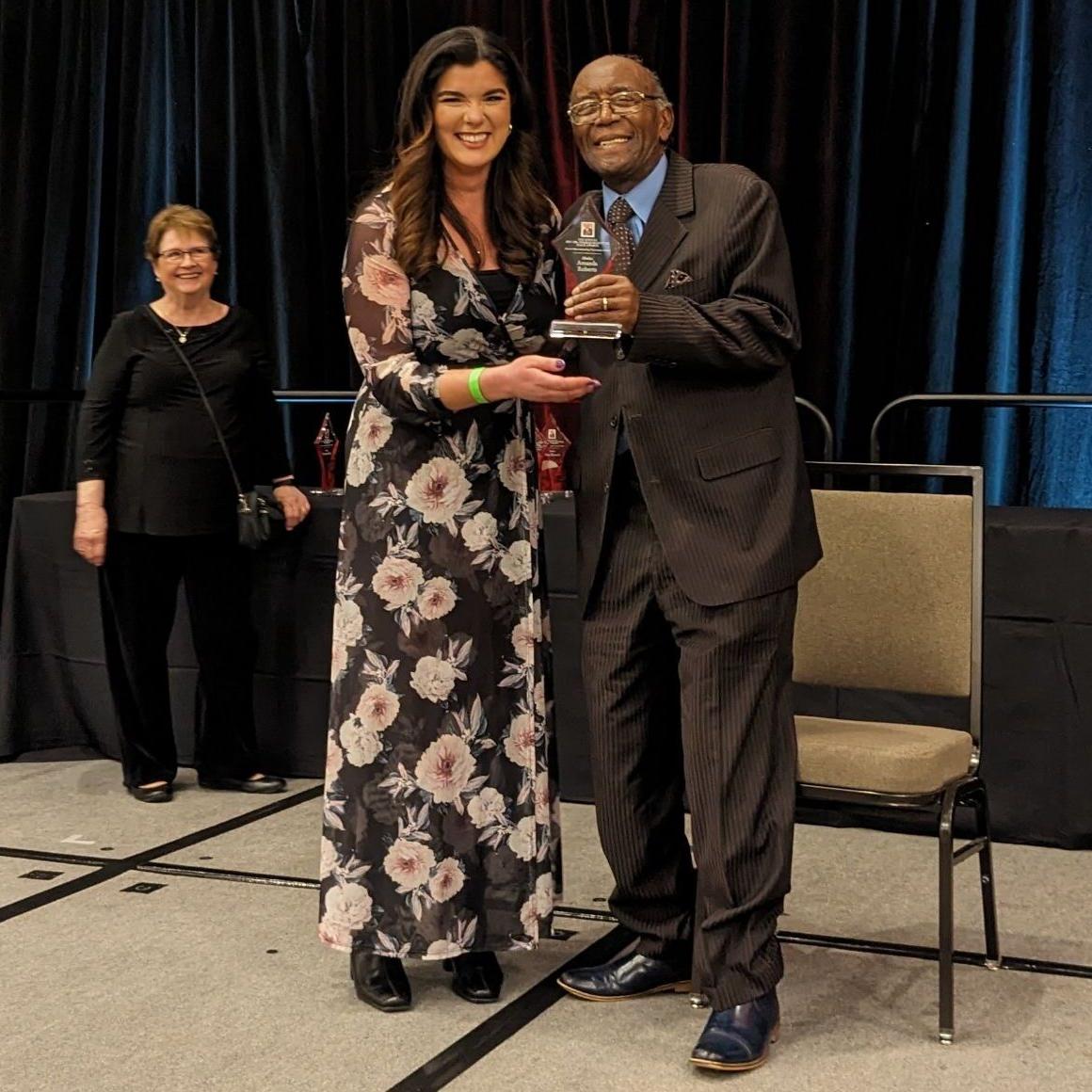 Amanda Roberts with Rev. Dr. Charles Elliott Jr.